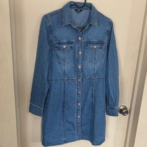 Frye Women’s Demin Button-Up Shirt Dress